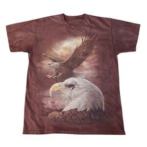 L brown tie dye Vintage the Mountain Eagle Graphic Tee